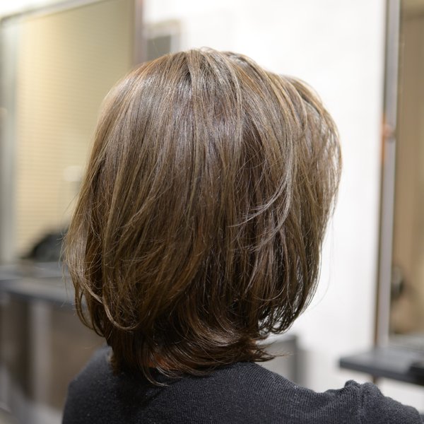 【HANS名古屋伏見】ふわミディ×グレージュ|美容室ＨＡＮＳ　名古屋　伏見