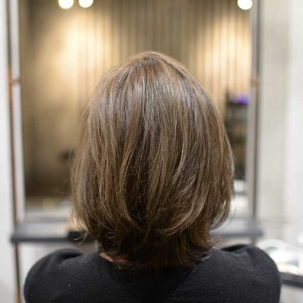 【HANS名古屋伏見】ふわミディ×グレージュ|美容室ＨＡＮＳ　名古屋　伏見