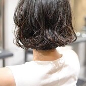 【美容室HANS名古屋伏見】重めボブ＊無造作パーマ|美容室ＨＡＮＳ　名古屋　伏見