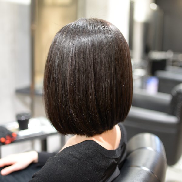 【美容室HANS名古屋伏見】さらさらボブ＊縮毛矯正|美容室ＨＡＮＳ　名古屋　伏見