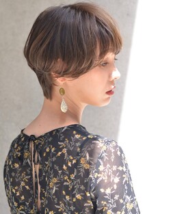 丸みのあるショートマッシュ