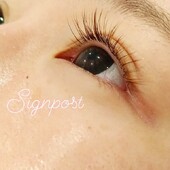ハーフeye☆《ブラウン付け放題》オフ無料　３|アイラッシュサロン　sign post　ふじみ野店