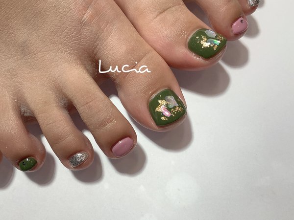 秋カラーシェルネイル|Lucia