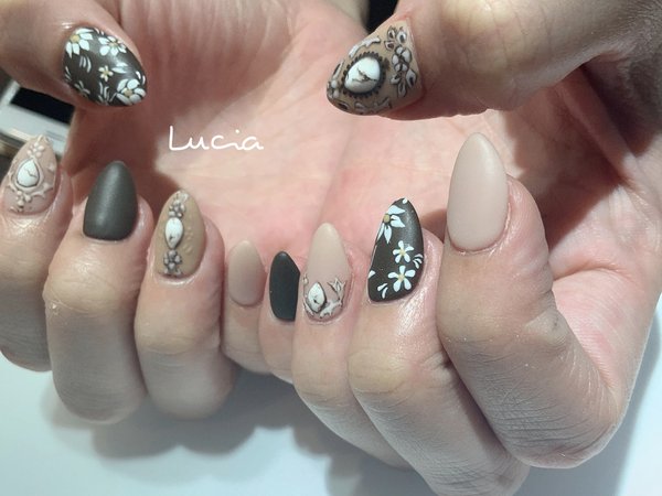エスニックマットネイル|Lucia