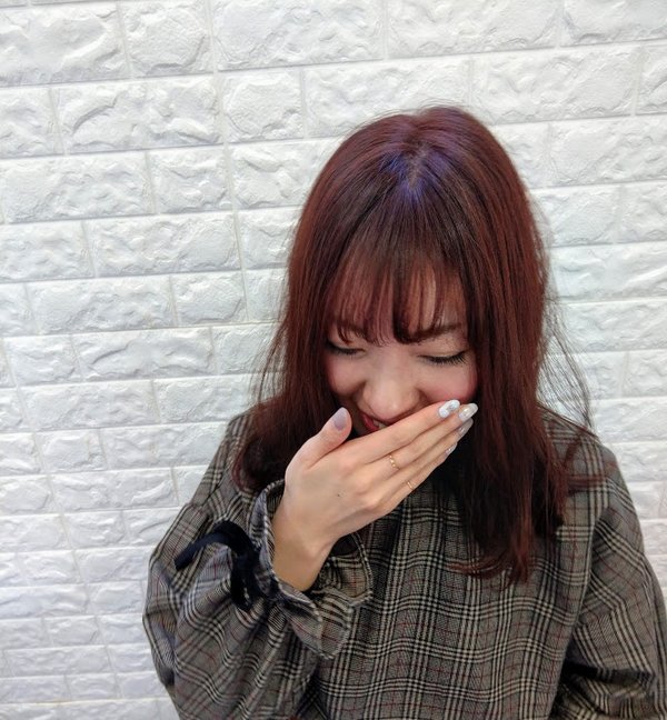 ピンクカラー　ミディアムパーマ【伊勢崎美容室】【柳田健登】|Add9