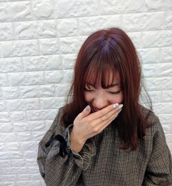 ピンクカラー　ミディアムパーマ【伊勢崎美容室】【柳田健登】|Add9