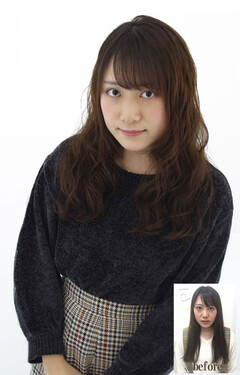 ふんわりウェーブデジタルパーマ