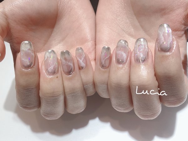大理石ミラーネイル|Lucia