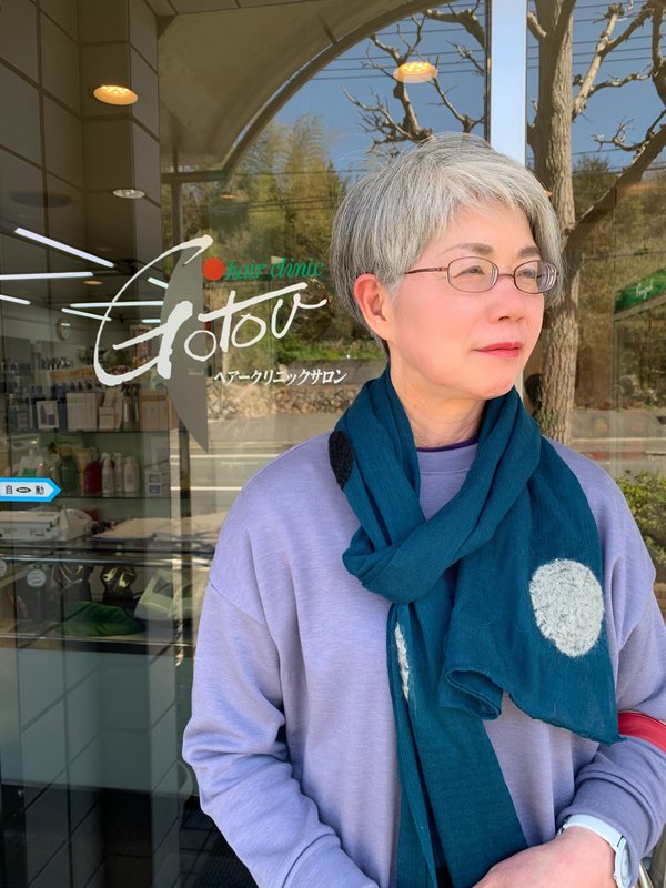 グレイアシメショート|後藤美容室