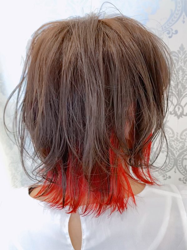 インナーカラー ミルクティー&amp;アプリコットオレンジ|Infini-Y’s　ウェルディ長泉店