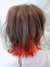 インナーカラー ミルクティー&amp;アプリコットオレンジ|Infini-Y’s　ウェルディ長泉店