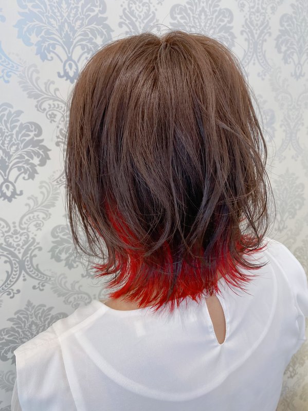 インナーカラー ミルクティー&amp;アプリコットオレンジ|Infini-Y’s　ウェルディ長泉店