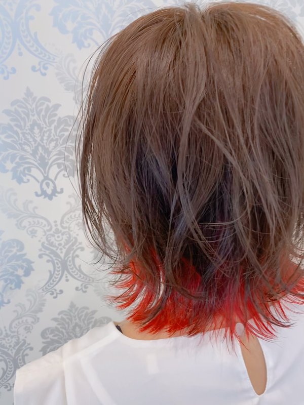 インナーカラー ミルクティー&amp;アプリコットオレンジ|Infini-Y’s　ウェルディ長泉店