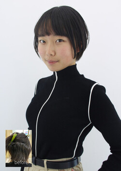 ショートのノンアルカリ縮毛矯正