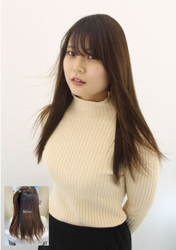 ゆるくうねるクセにはナチュラルストレート