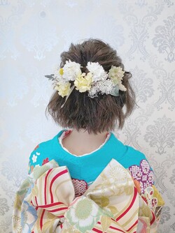 成人式　切りっぱなしボブ