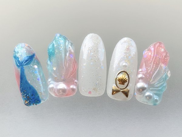 リトルマーメイドネイル|Lucia