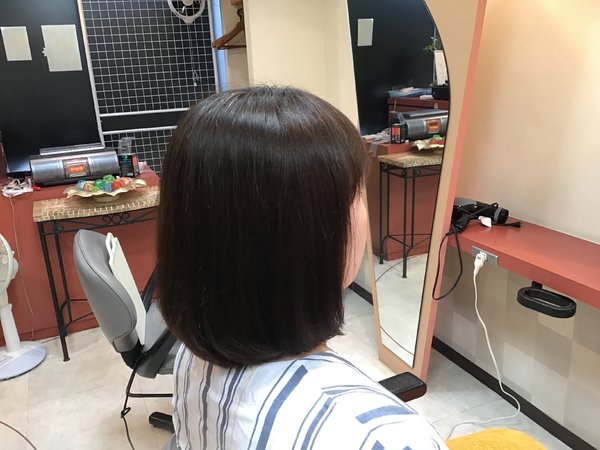 素髪の様な縮毛矯正で丸みのある立体感のあるスタイリングに|Prim K