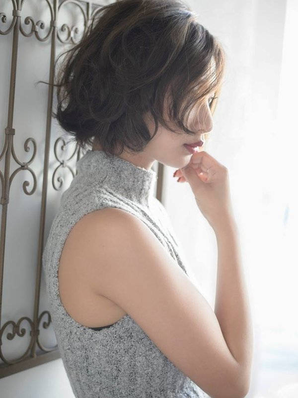 前下がりボブ×斜めバング|SENSE beauty salon