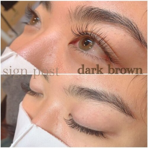 ブラウンエクステ 180本 ダークブラウン