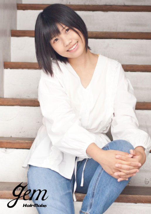 ナチュラルストレートで艶髪ショートヘアにイメチェン|gem梅田