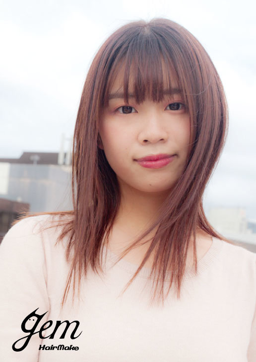 ノンアルカリ縮毛矯正で自然になびくストレートヘア|gem梅田
