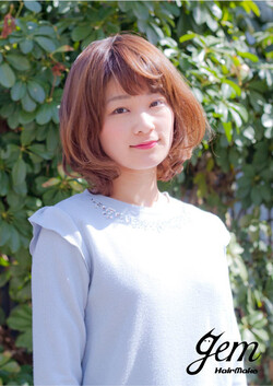 デジタルパーマでくびれボブスタイル|gem梅田