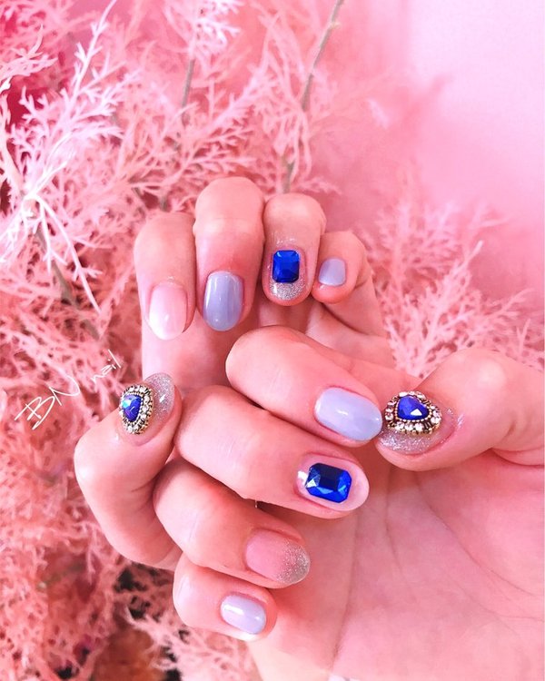 ブルー パープル 青 紫 のネイルデザインカタログ一覧 ビューティーパーク