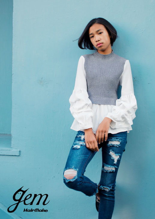 ノンアルカリ縮毛矯正で軽やかショートボブ|gem梅田