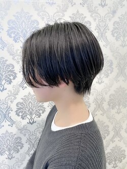 前髪なしボブ