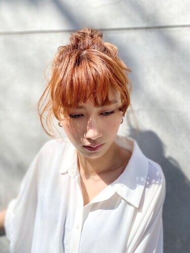 ミディアムパーマスタイル