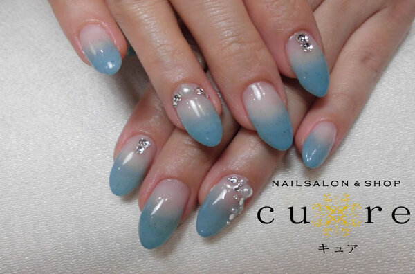 爽やかブルーで夏ネイル|ネイルサロン＆ショップ／ネイルスクール　Ｃｕｒｅ