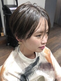 グレージュハイライトショート|NERO HAIR SALON