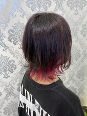 ショートボブ×インナーカラー×トロピカルピンク|Infini-Y’s　ウェルディ長泉店