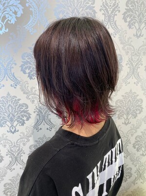 ショートボブ インナーカラー トロピカルピンク Infini Y S ウェルディ長泉店 アンフィニワイズ 静岡県 三島 の髪型 ヘアスタイルカタログ ビューティーパーク