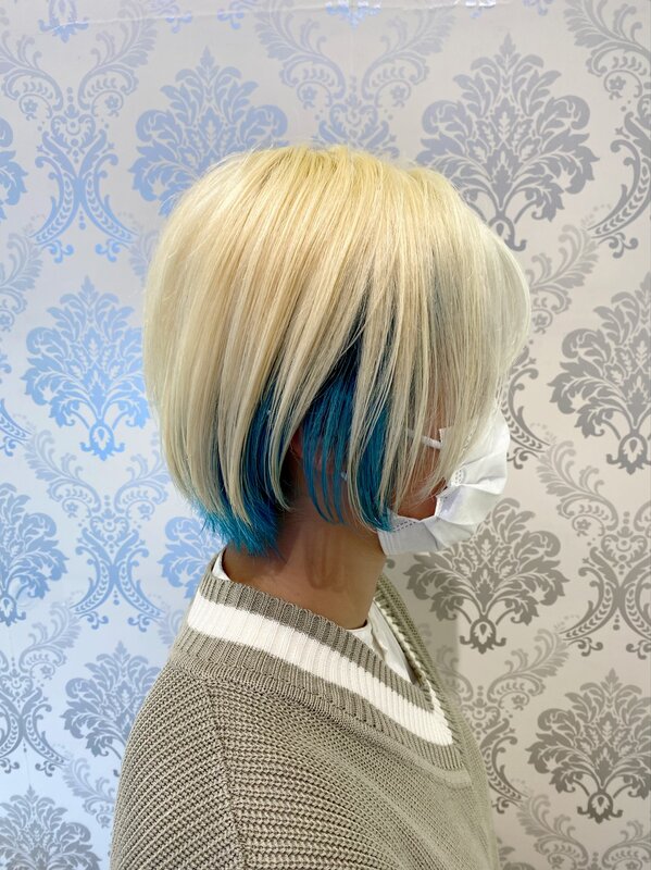 インナーカラー×ターコイズブルー×ボブ|Infini-Y’s　ウェルディ長泉店