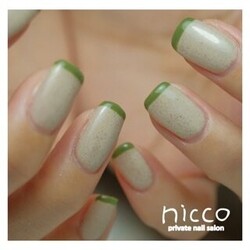 カーキースキニーフレンチ♪|private nail salon nicco