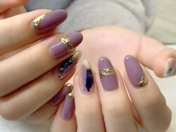 くすみpurple♪ニュアンス|nail salon LUAN