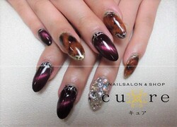 マグネットとべっ甲で|ネイルサロン＆ショップ／ネイルスクール　Ｃｕｒｅ