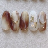 ニュアンスカフェオレネイル|Lucia