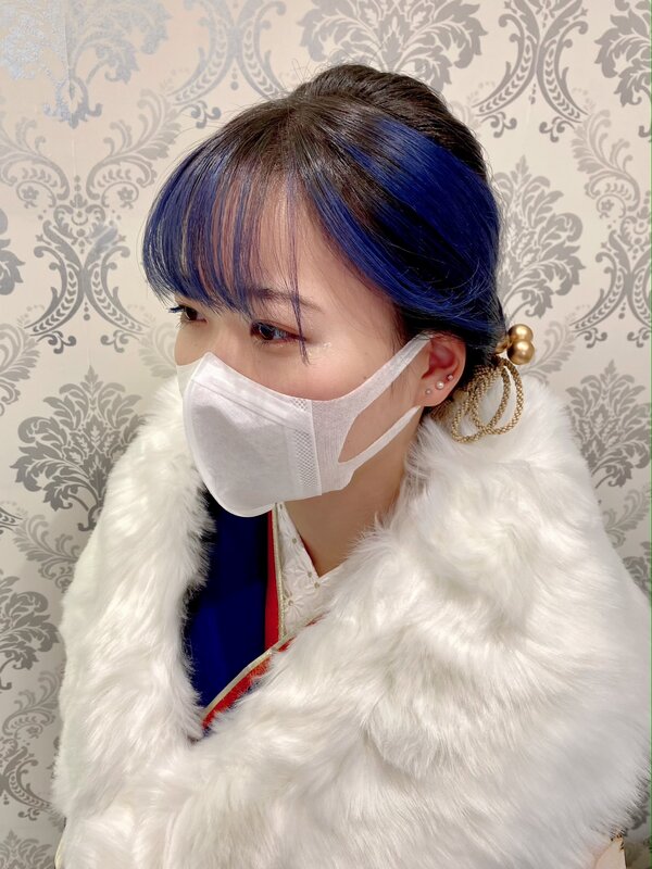 成人式×ヘアセット×ブルー|Infini-Y’s　ウェルディ長泉店