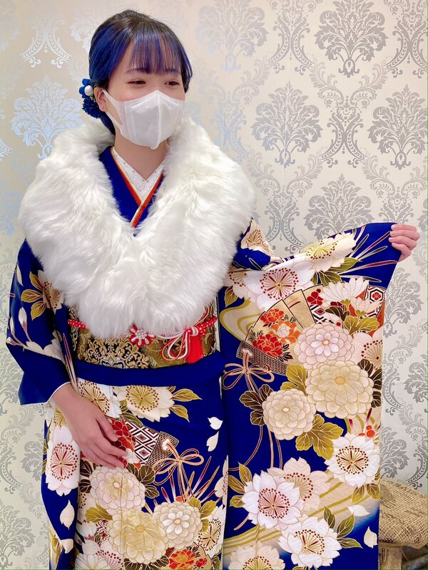 成人式×ヘアセット×ブルー|Infini-Y’s　ウェルディ長泉店