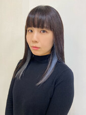 インナーカラーブルー|Raffine三宮