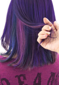 パープルカラー×カラフルインナーカラー|Raffine三宮