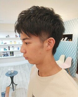 ツーブロックショート