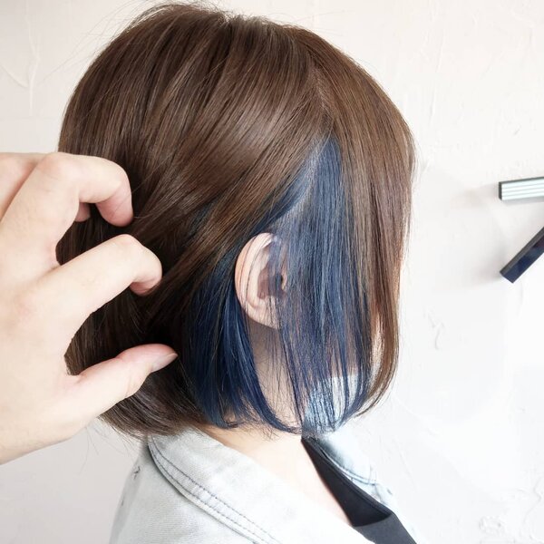 インナーブリーチ　インナーカラー　ブルージュカラー　伊勢崎市|Add9
