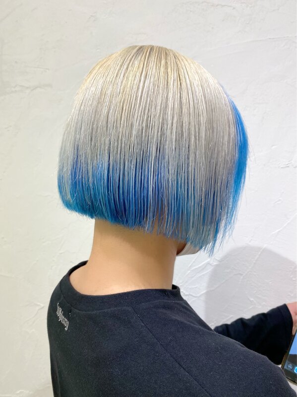 ハイトーン×インナーカラー×ブルー×ホワイト|Infini-Y’s　ウェルディ長泉店