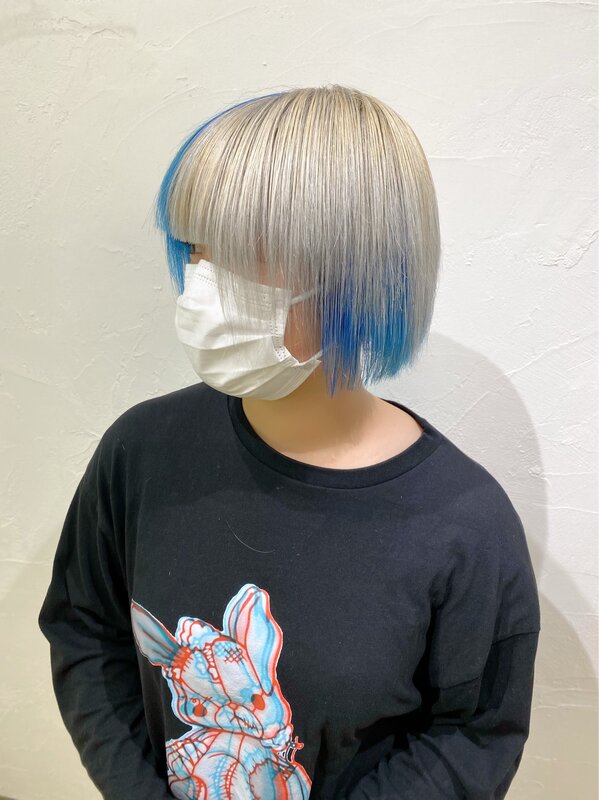 ハイトーン×インナーカラー×ブルー×ホワイト|Infini-Y’s　ウェルディ長泉店