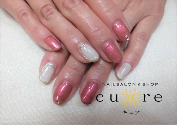 ミラーパウダーで|ネイルサロン＆ショップ／ネイルスクール　Ｃｕｒｅ
