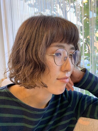 大人パーマボブ